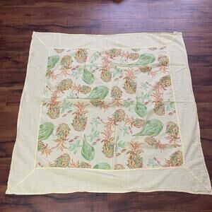 April Cornell Cotton‎ Breakfast Tablecloth Square Yellow Seersucker 52" x 52"